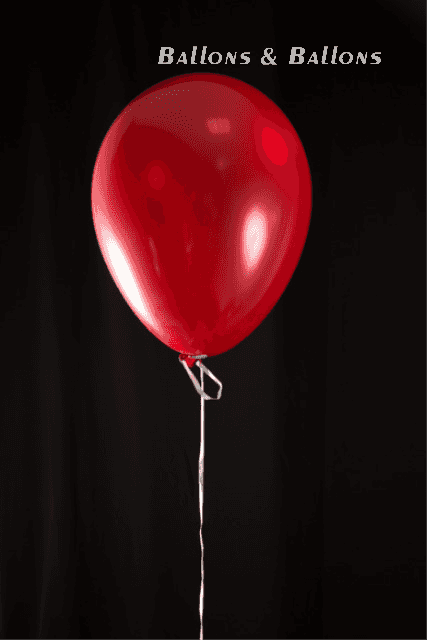 Ein roter Ballon mit dem Wort "Balloons" in Wien.